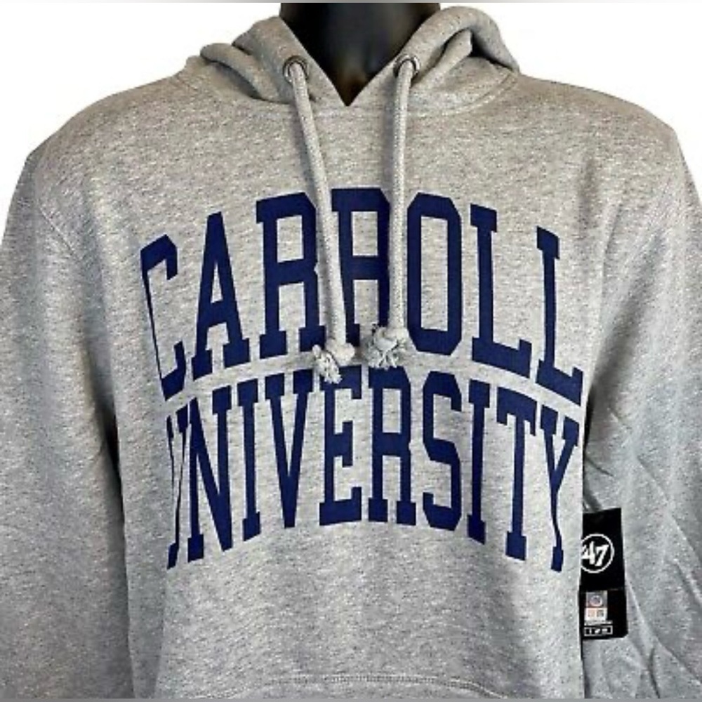 NWT 47 Brand Men’s Carroll University Fleece Hoodie